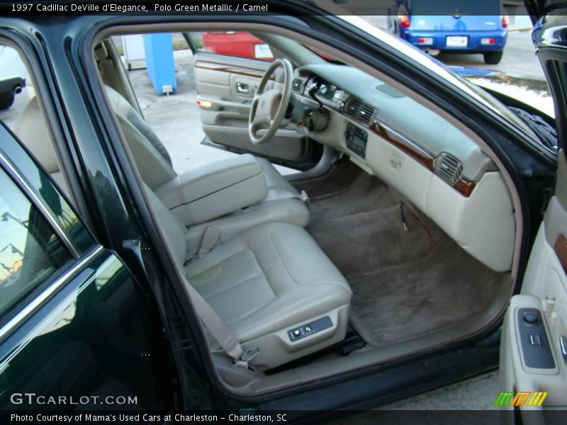 Polo Green Metallic / Camel 1997 Cadillac DeVille d'Elegance