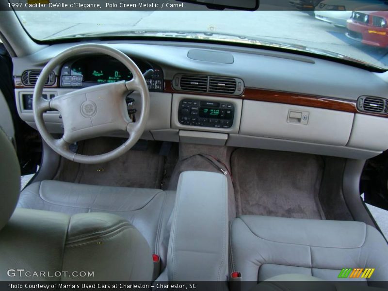 Polo Green Metallic / Camel 1997 Cadillac DeVille d'Elegance