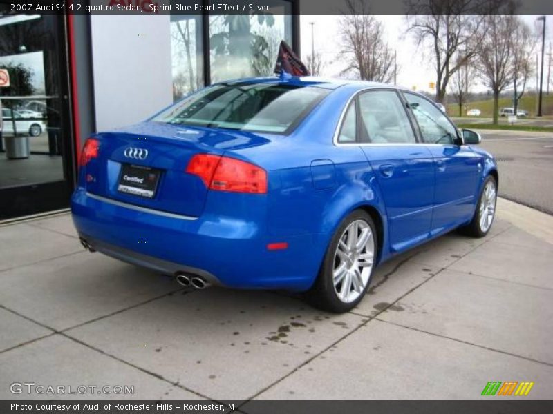 Sprint Blue Pearl Effect / Silver 2007 Audi S4 4.2 quattro Sedan