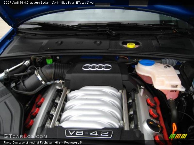 Sprint Blue Pearl Effect / Silver 2007 Audi S4 4.2 quattro Sedan