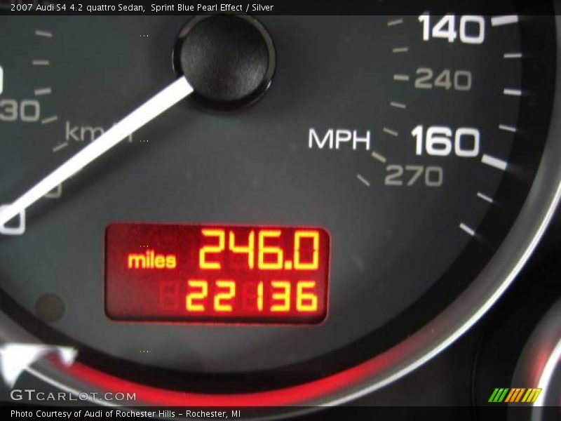 Sprint Blue Pearl Effect / Silver 2007 Audi S4 4.2 quattro Sedan