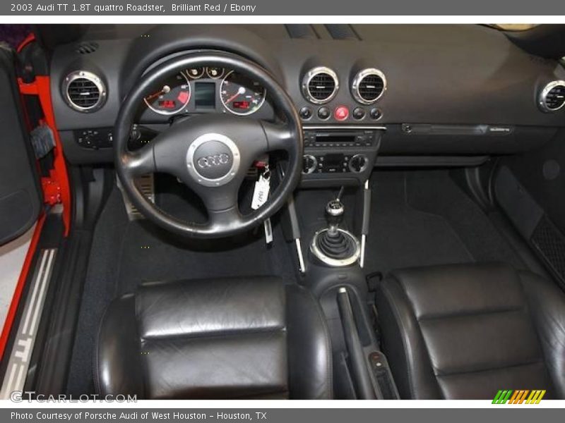 Brilliant Red / Ebony 2003 Audi TT 1.8T quattro Roadster