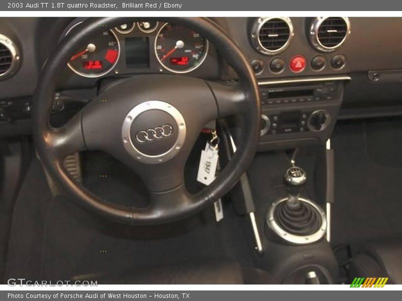 Brilliant Red / Ebony 2003 Audi TT 1.8T quattro Roadster