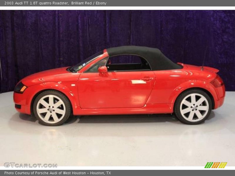 Brilliant Red / Ebony 2003 Audi TT 1.8T quattro Roadster