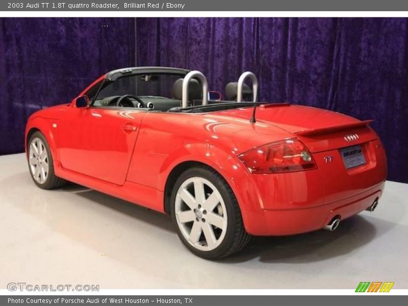 Brilliant Red / Ebony 2003 Audi TT 1.8T quattro Roadster