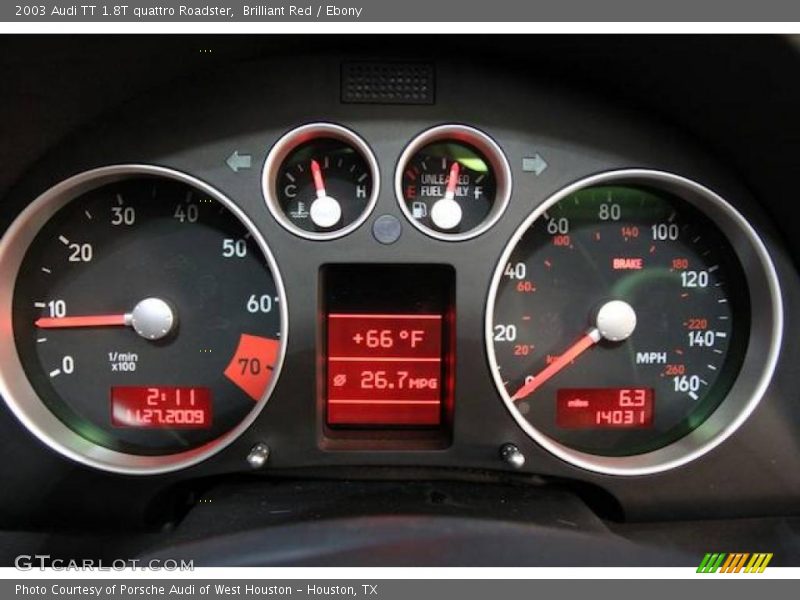 Brilliant Red / Ebony 2003 Audi TT 1.8T quattro Roadster
