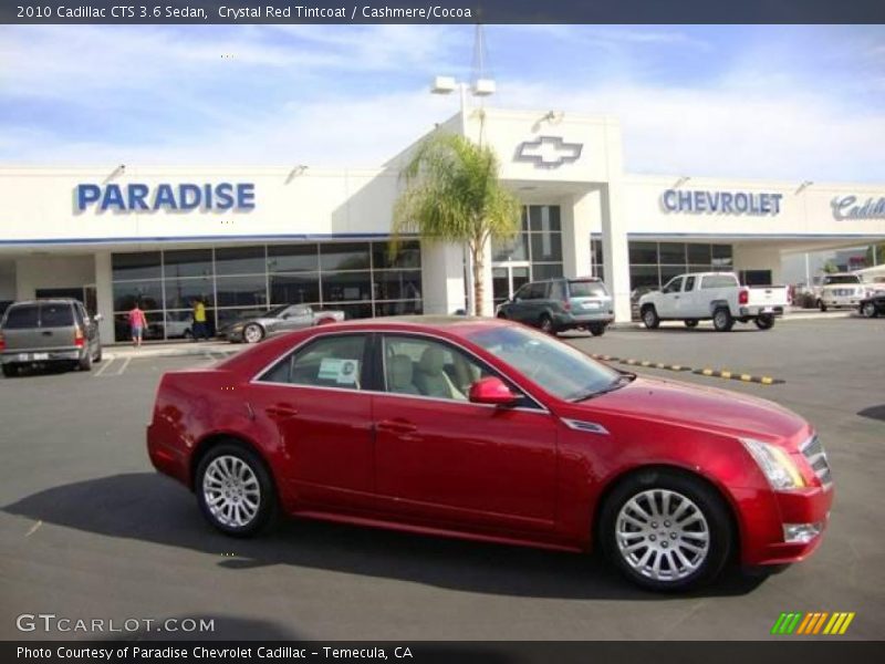 Crystal Red Tintcoat / Cashmere/Cocoa 2010 Cadillac CTS 3.6 Sedan