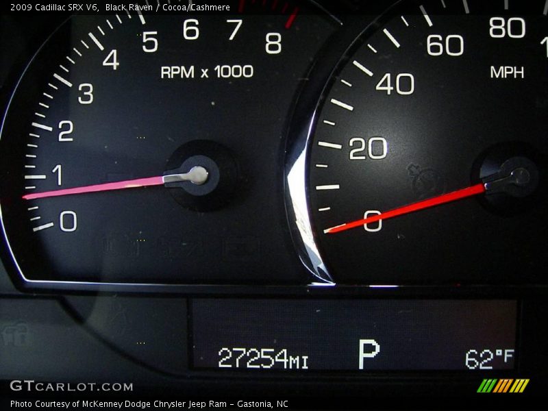 Black Raven / Cocoa/Cashmere 2009 Cadillac SRX V6