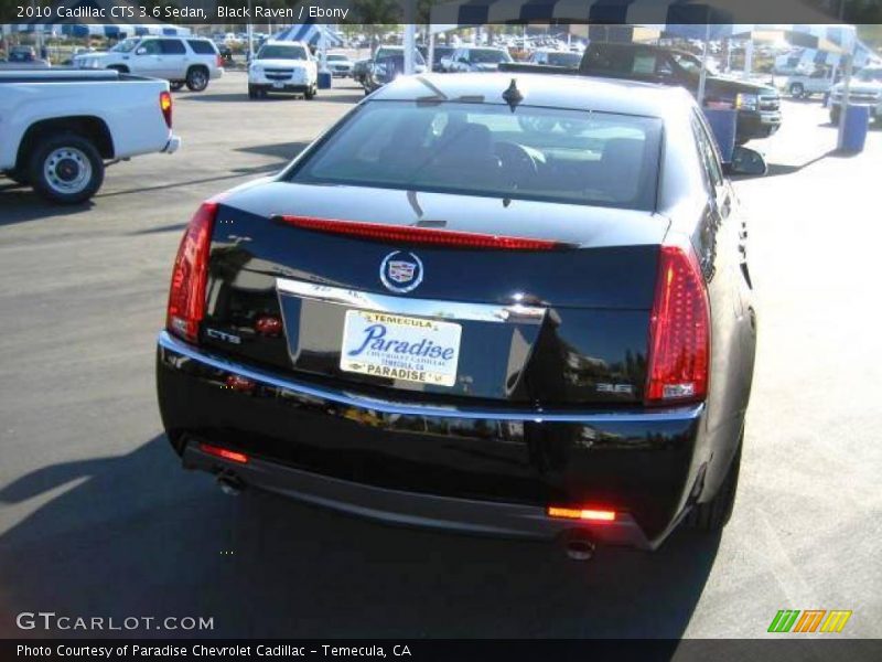 Black Raven / Ebony 2010 Cadillac CTS 3.6 Sedan