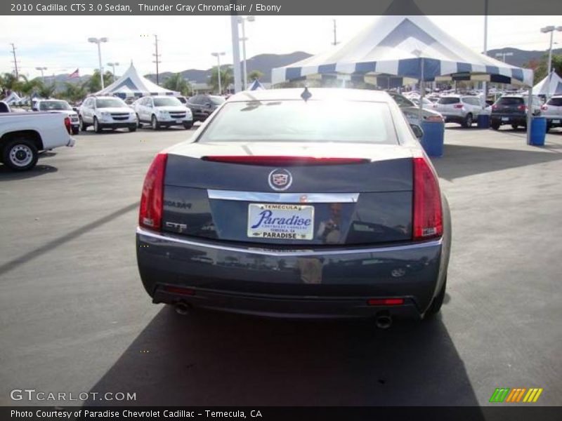 Thunder Gray ChromaFlair / Ebony 2010 Cadillac CTS 3.0 Sedan