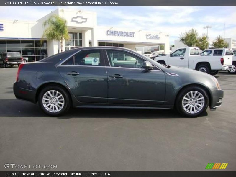 Thunder Gray ChromaFlair / Ebony 2010 Cadillac CTS 3.0 Sedan