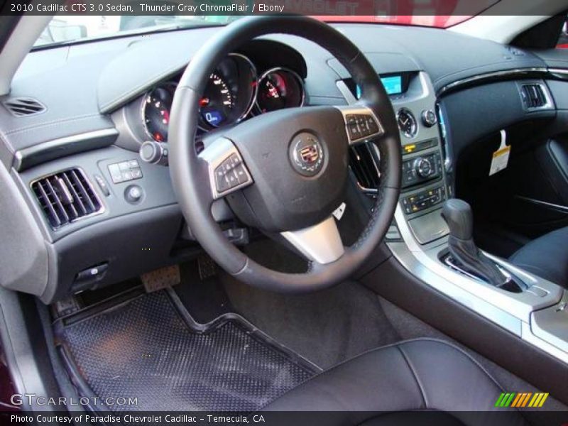 Thunder Gray ChromaFlair / Ebony 2010 Cadillac CTS 3.0 Sedan