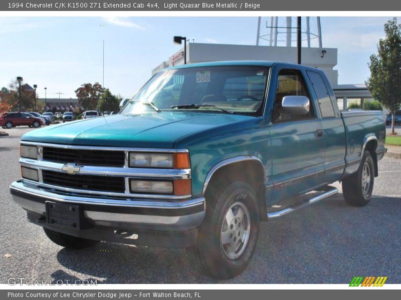 Light Quasar Blue Metallic / Beige 1994 Chevrolet C/K K1500 Z71 Extended Cab 4x4