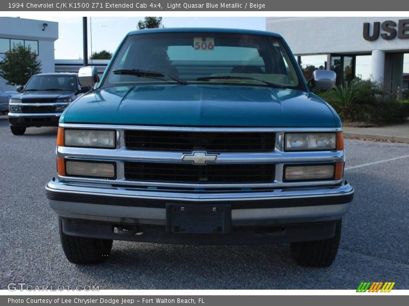 Light Quasar Blue Metallic / Beige 1994 Chevrolet C/K K1500 Z71 Extended Cab 4x4