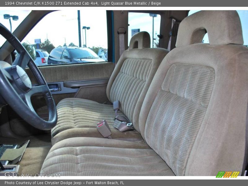 Light Quasar Blue Metallic / Beige 1994 Chevrolet C/K K1500 Z71 Extended Cab 4x4