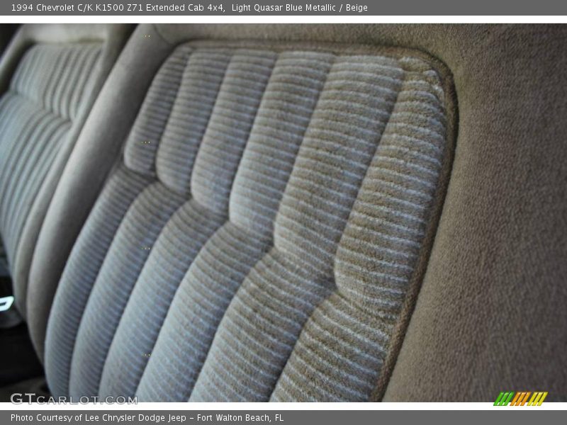 Light Quasar Blue Metallic / Beige 1994 Chevrolet C/K K1500 Z71 Extended Cab 4x4