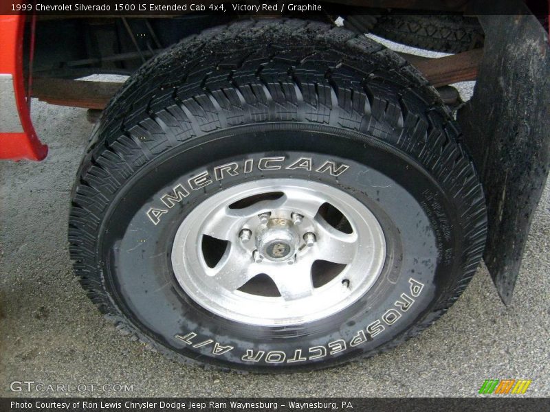 Victory Red / Graphite 1999 Chevrolet Silverado 1500 LS Extended Cab 4x4