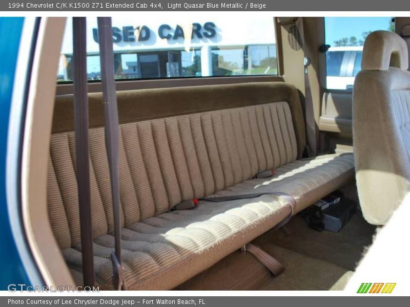 Light Quasar Blue Metallic / Beige 1994 Chevrolet C/K K1500 Z71 Extended Cab 4x4