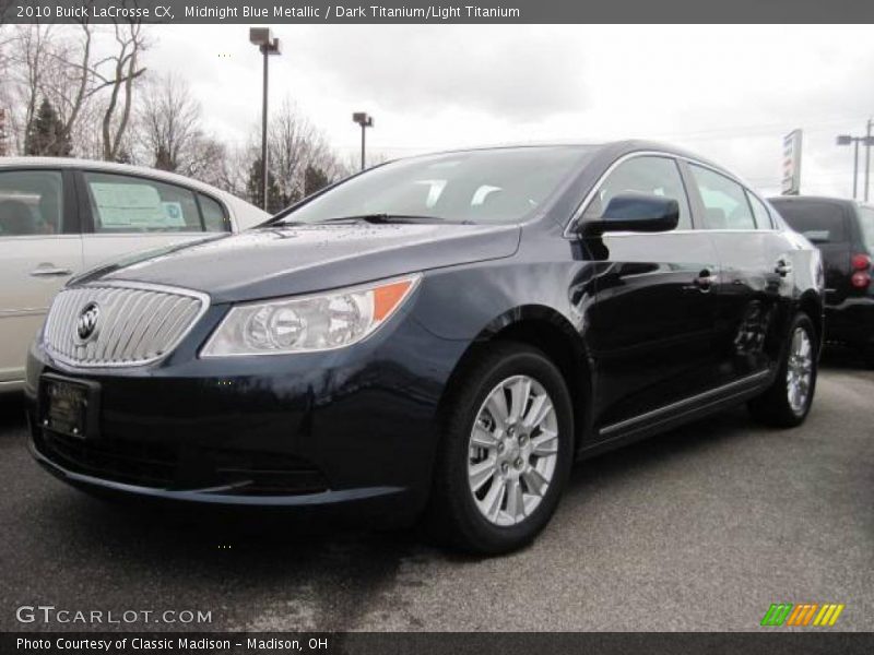 Midnight Blue Metallic / Dark Titanium/Light Titanium 2010 Buick LaCrosse CX