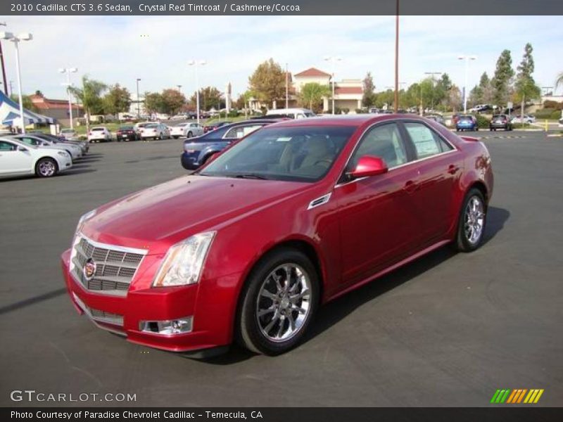 Crystal Red Tintcoat / Cashmere/Cocoa 2010 Cadillac CTS 3.6 Sedan