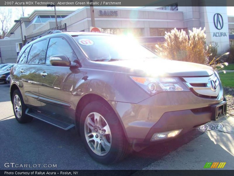 Aberdeen Green Metallic / Parchment 2007 Acura MDX Technology