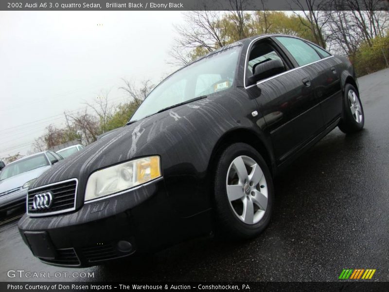 Brilliant Black / Ebony Black 2002 Audi A6 3.0 quattro Sedan