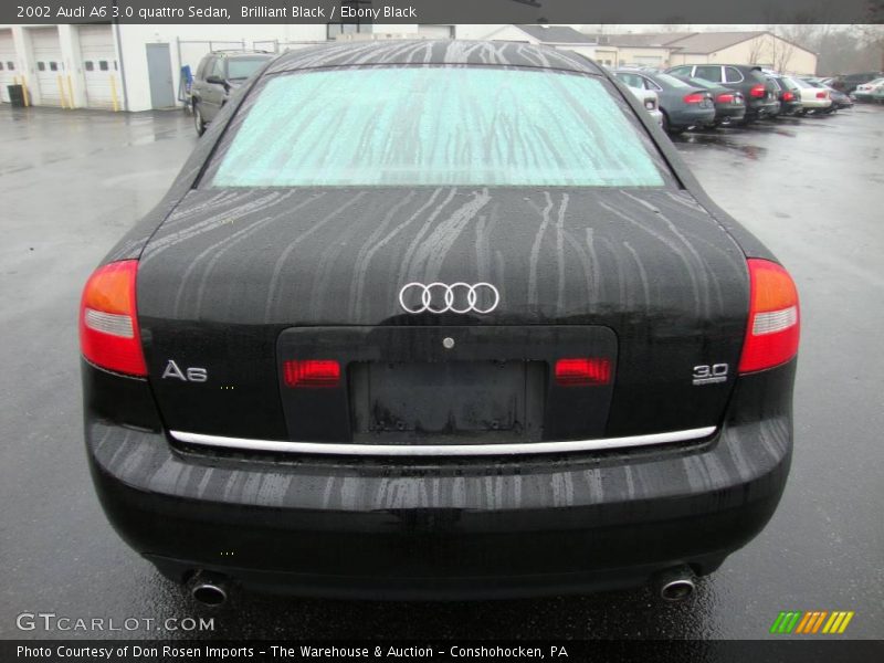 Brilliant Black / Ebony Black 2002 Audi A6 3.0 quattro Sedan