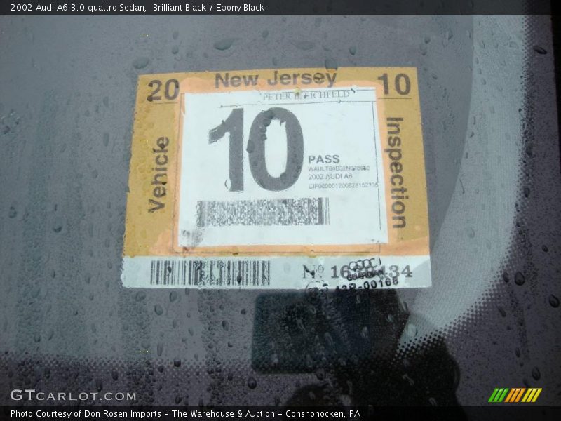 Brilliant Black / Ebony Black 2002 Audi A6 3.0 quattro Sedan