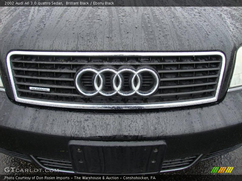 Brilliant Black / Ebony Black 2002 Audi A6 3.0 quattro Sedan
