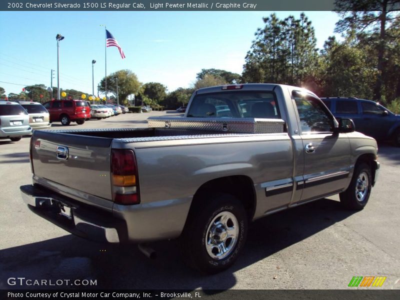 Light Pewter Metallic / Graphite Gray 2002 Chevrolet Silverado 1500 LS Regular Cab