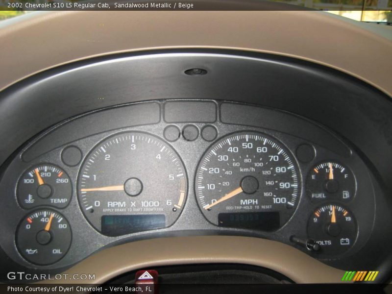 Sandalwood Metallic / Beige 2002 Chevrolet S10 LS Regular Cab