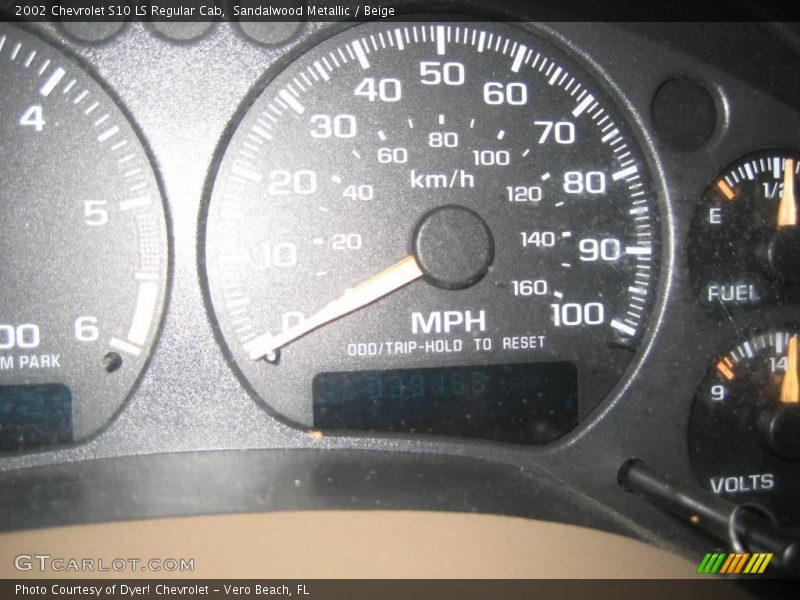 Sandalwood Metallic / Beige 2002 Chevrolet S10 LS Regular Cab