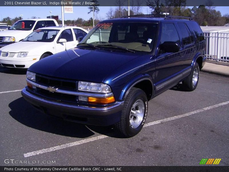 Indigo Blue Metallic / Beige 2001 Chevrolet Blazer LS
