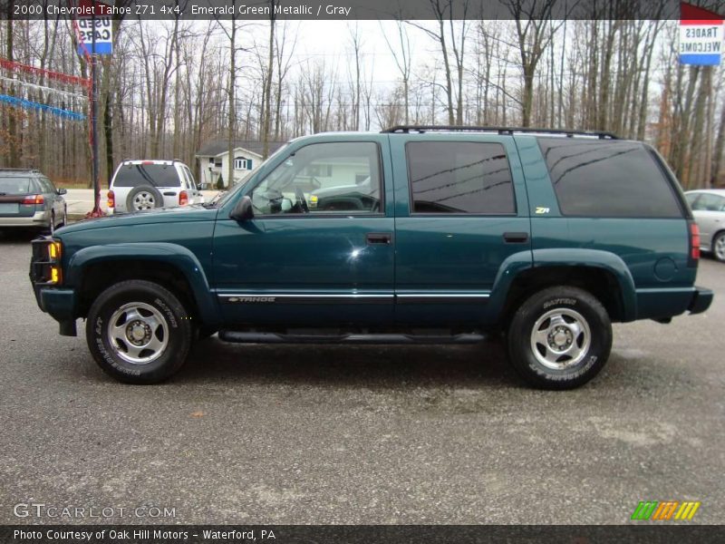 Emerald Green Metallic / Gray 2000 Chevrolet Tahoe Z71 4x4