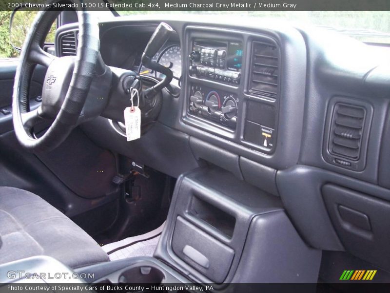 Medium Charcoal Gray Metallic / Medium Gray 2001 Chevrolet Silverado 1500 LS Extended Cab 4x4