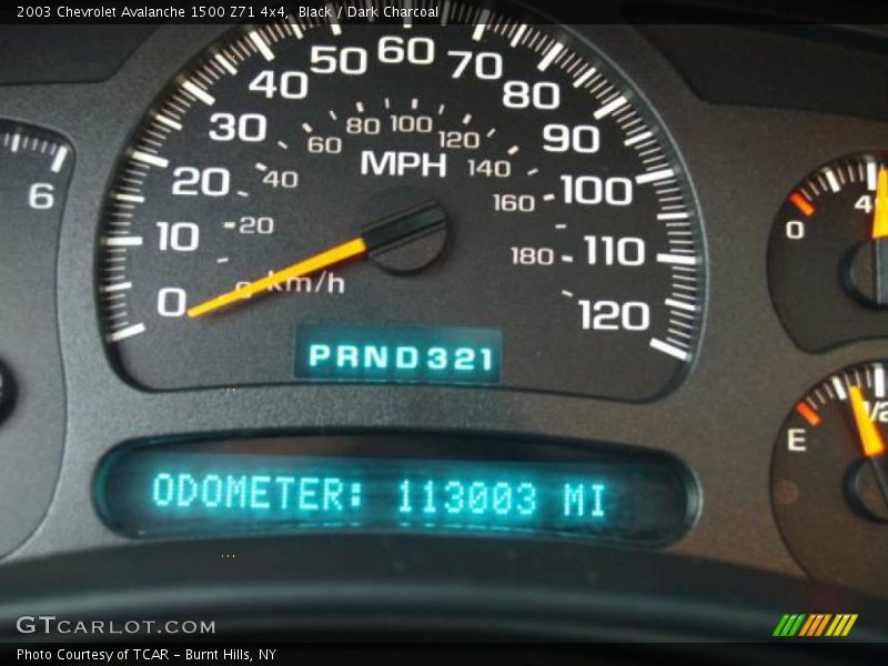 Black / Dark Charcoal 2003 Chevrolet Avalanche 1500 Z71 4x4