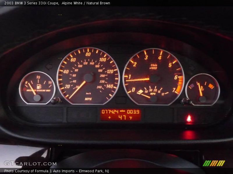 Alpine White / Natural Brown 2003 BMW 3 Series 330i Coupe