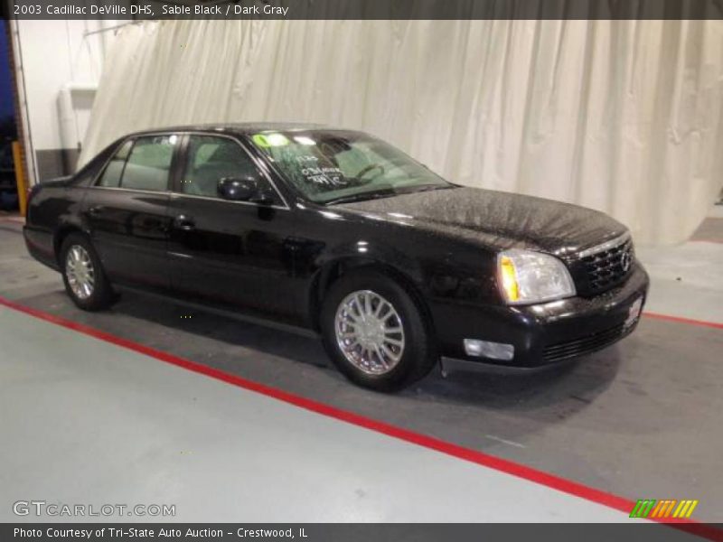 Sable Black / Dark Gray 2003 Cadillac DeVille DHS