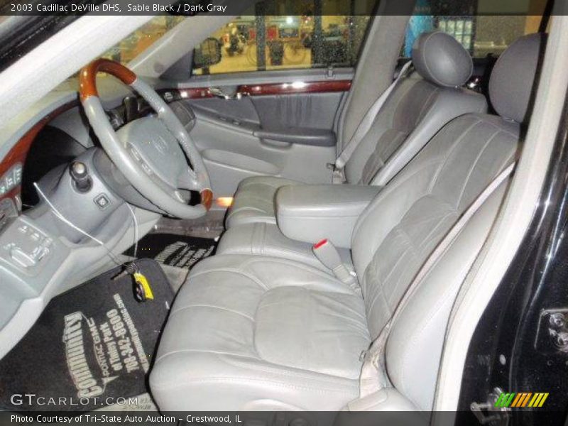 Sable Black / Dark Gray 2003 Cadillac DeVille DHS