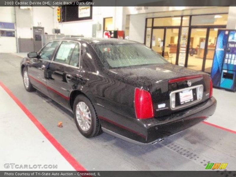 Sable Black / Dark Gray 2003 Cadillac DeVille DHS