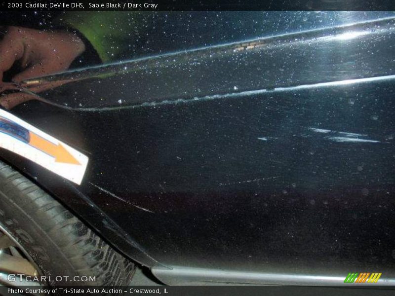 Sable Black / Dark Gray 2003 Cadillac DeVille DHS