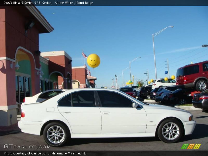 Alpine White / Sand Beige 2003 BMW 5 Series 525i Sedan