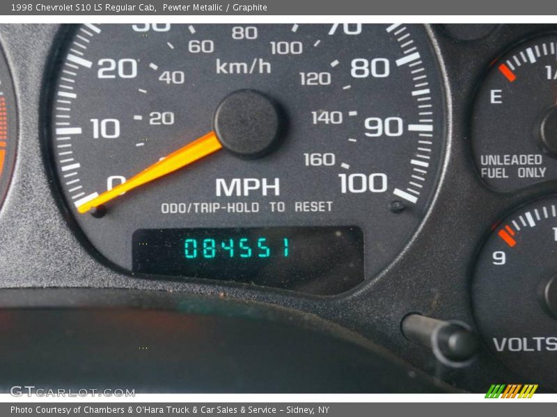 Pewter Metallic / Graphite 1998 Chevrolet S10 LS Regular Cab