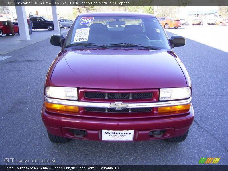 Dark Cherry Red Metallic / Graphite 2004 Chevrolet S10 LS Crew Cab 4x4