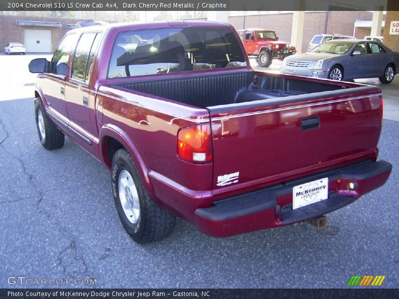 Dark Cherry Red Metallic / Graphite 2004 Chevrolet S10 LS Crew Cab 4x4