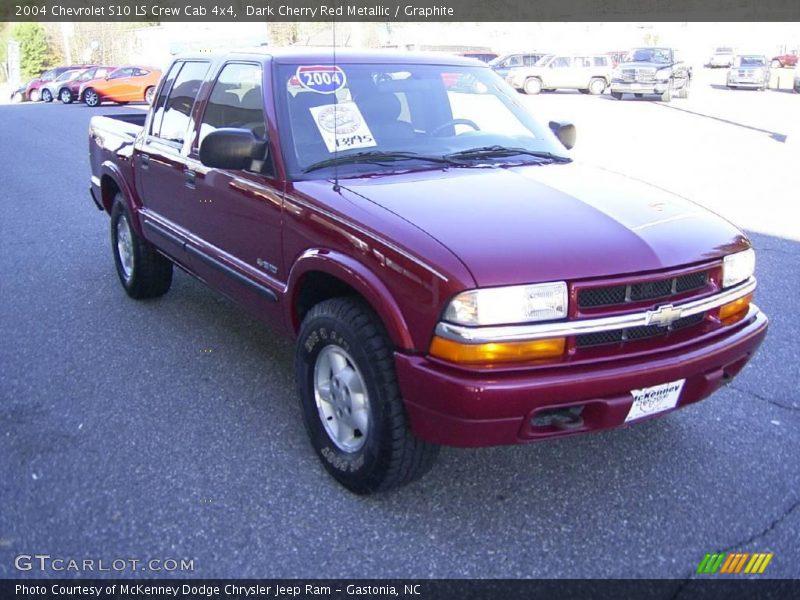 Dark Cherry Red Metallic / Graphite 2004 Chevrolet S10 LS Crew Cab 4x4