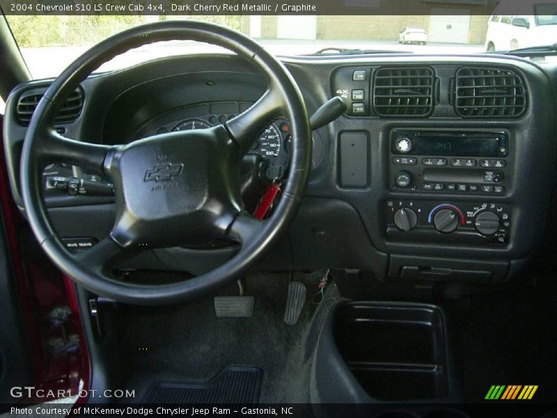 Dark Cherry Red Metallic / Graphite 2004 Chevrolet S10 LS Crew Cab 4x4