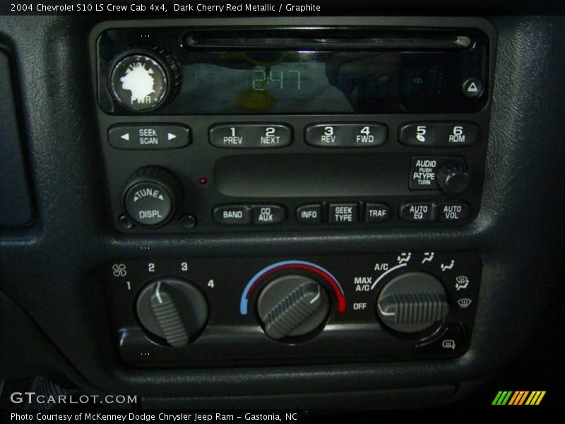 Dark Cherry Red Metallic / Graphite 2004 Chevrolet S10 LS Crew Cab 4x4
