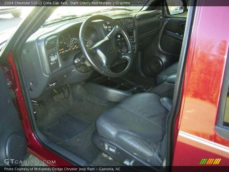 Dark Cherry Red Metallic / Graphite 2004 Chevrolet S10 LS Crew Cab 4x4