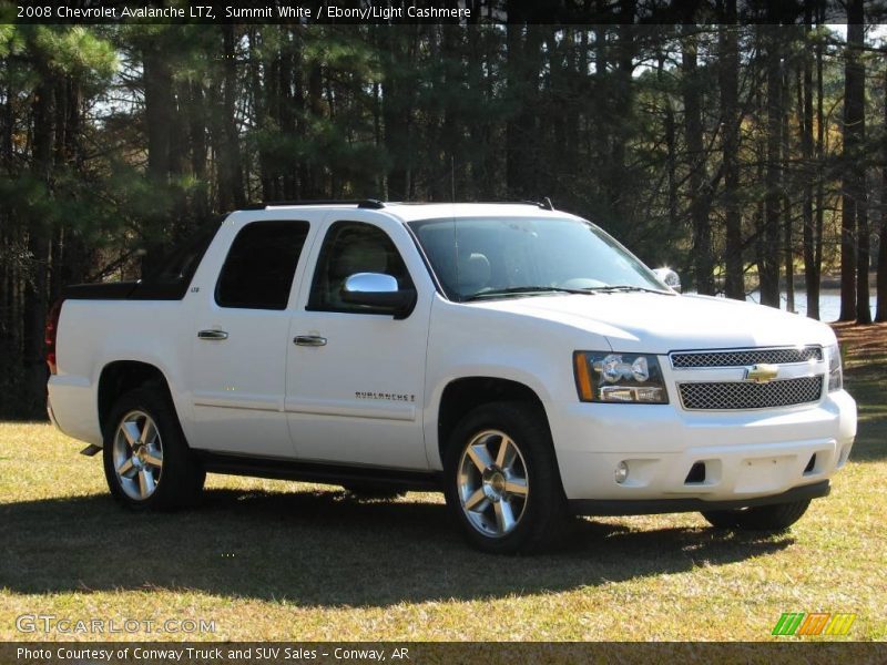 Summit White / Ebony/Light Cashmere 2008 Chevrolet Avalanche LTZ